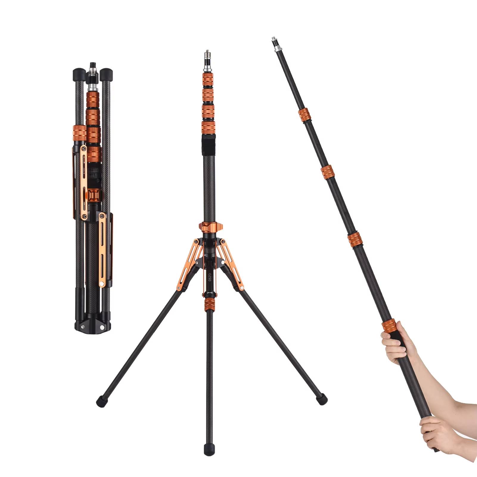 Chân máy ảnh Beike – LS283C, chân đèn gấp ngược, xếp gọn chuyên nghiệp 
